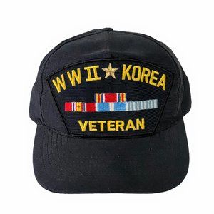 VTG Eagle Crest WWII Korea Veteran Hat